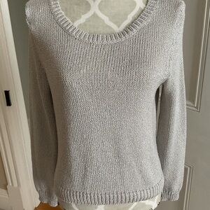 Divided by H & M Women's Gray Sweater with metallic silver